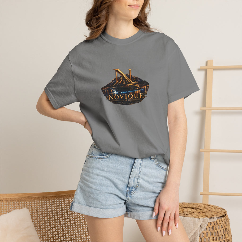 Novique Yacht T-Shirt — Vintage Mountain Crest Graphic Tee