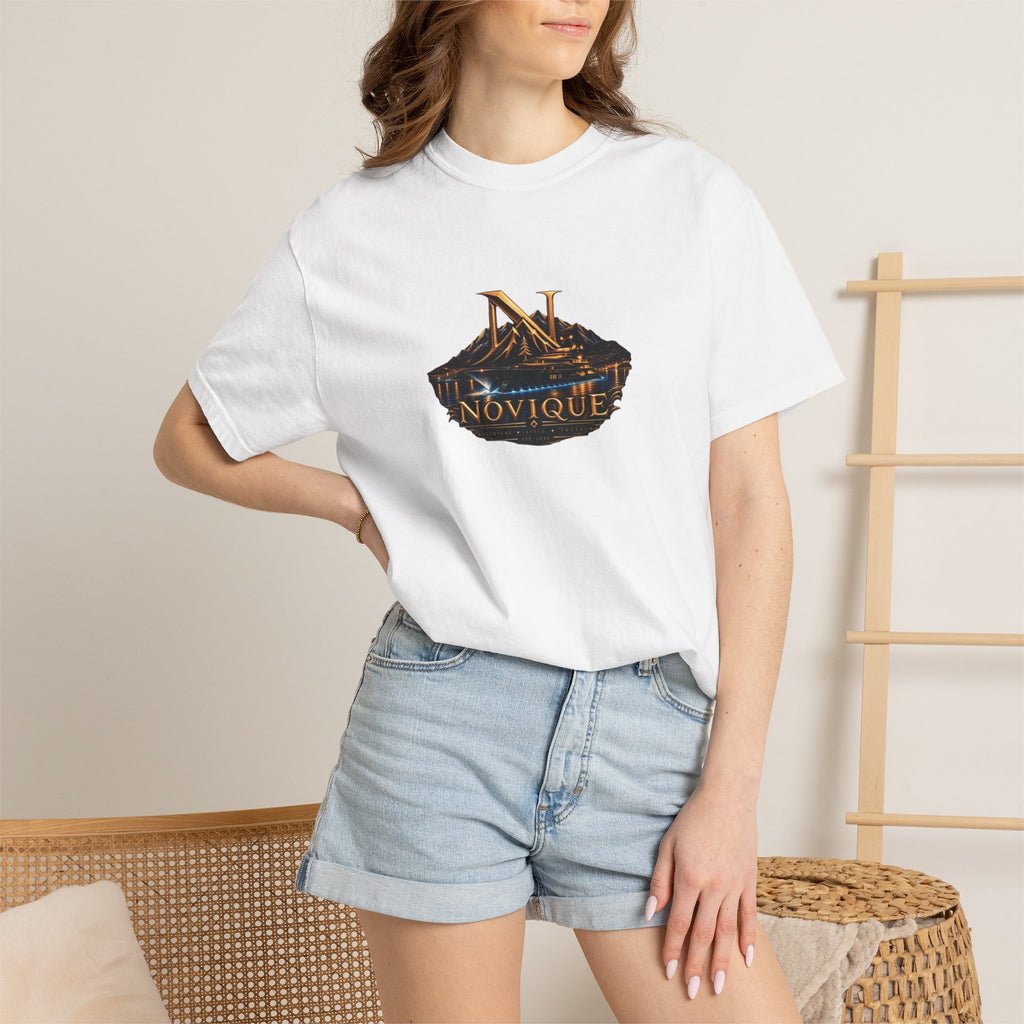 Novique Yacht T-Shirt — Vintage Mountain Crest Graphic Tee