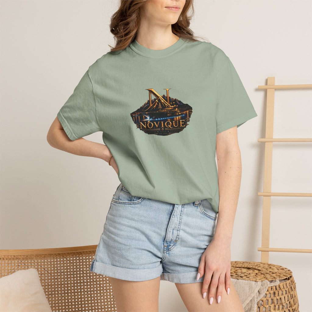 Novique Yacht T-Shirt — Vintage Mountain Crest Graphic Tee