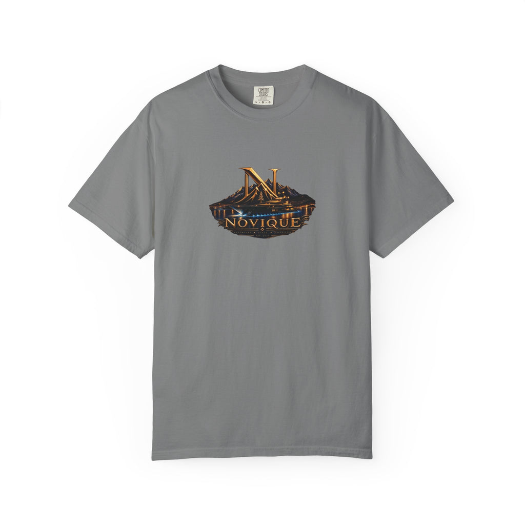 Novique Yacht T-Shirt — Vintage Mountain Crest Graphic Tee