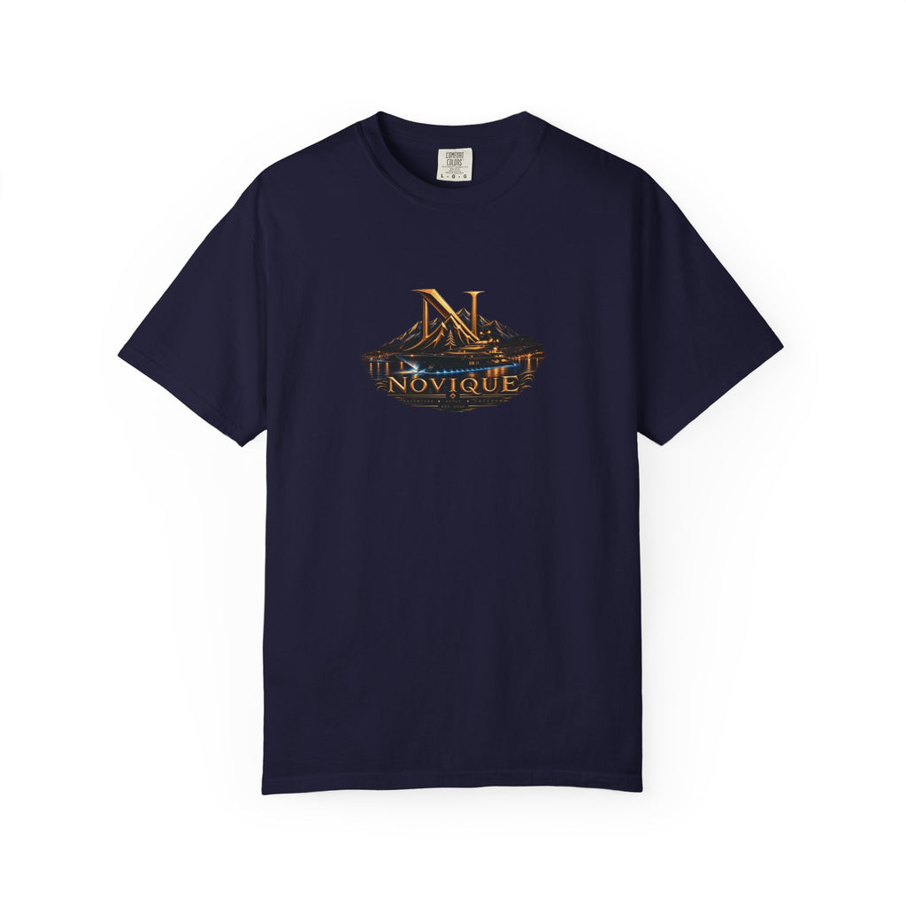 Novique Yacht T-Shirt — Vintage Mountain Crest Graphic Tee