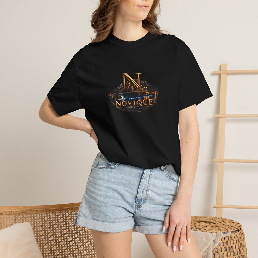 Novique Yacht T-Shirt — Vintage Mountain Crest Graphic Tee