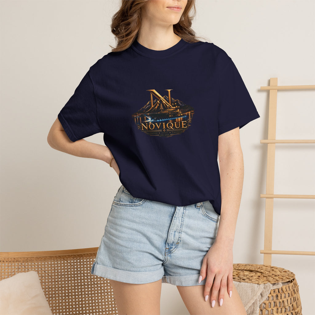 Novique Yacht T-Shirt — Vintage Mountain Crest Graphic Tee
